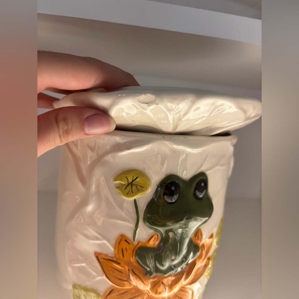 Vtg Neil The Frog 4pc Canister Set Milk Pitcher Napkin Holder Made In Japan 1979 - Picture 5 of 5